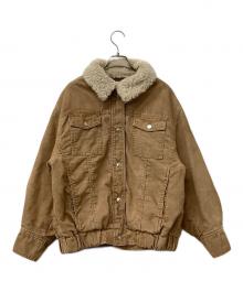 Snidel（スナイデル）の古着「ジャケット 衿ボアコーデュロイブルゾン」｜ブラウン