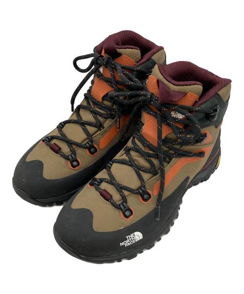 THE NORTH FACE（ザ ノース フェイス）THE NORTH FACE (ザ ノース フェイス) トレッキングシューズ Creston Hike Mid WP パープル×カーキ サイズ:CM 23.5の古着・服飾アイテム