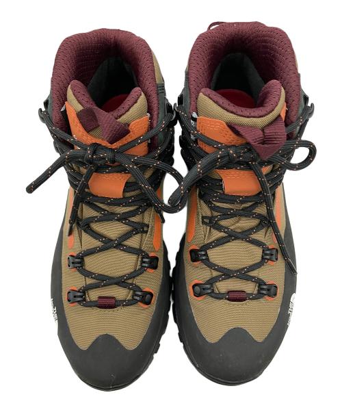 THE NORTH FACE（ザ ノース フェイス）THE NORTH FACE (ザ ノース フェイス) トレッキングシューズ Creston Hike Mid WP パープル×カーキ サイズ:CM 23.5の古着・服飾アイテム