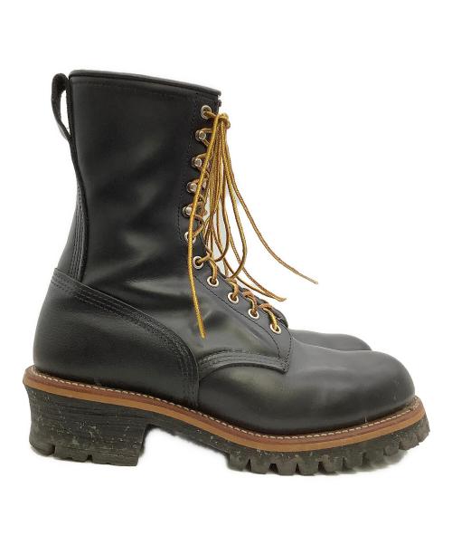 RED WING（レッドウィング）RED WING (レッドウィング) レースアップブーツ ロガーブーツ ブラック サイズ:USA 9 1/2の古着・服飾アイテム
