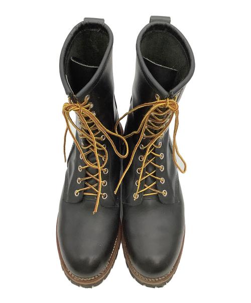RED WING（レッドウィング）RED WING (レッドウィング) レースアップブーツ ロガーブーツ ブラック サイズ:USA 9 1/2の古着・服飾アイテム