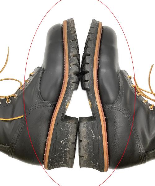 RED WING（レッドウィング）RED WING (レッドウィング) レースアップブーツ ロガーブーツ ブラック サイズ:USA 9 1/2の古着・服飾アイテム