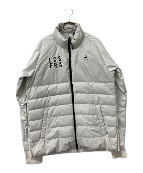 NANGA（ナンガ）NANGA (ナンガ) le coq sportif (ルコックスポルティフ) ダウンジャケット アイボリー サイズ:LLの古着・服飾アイテム