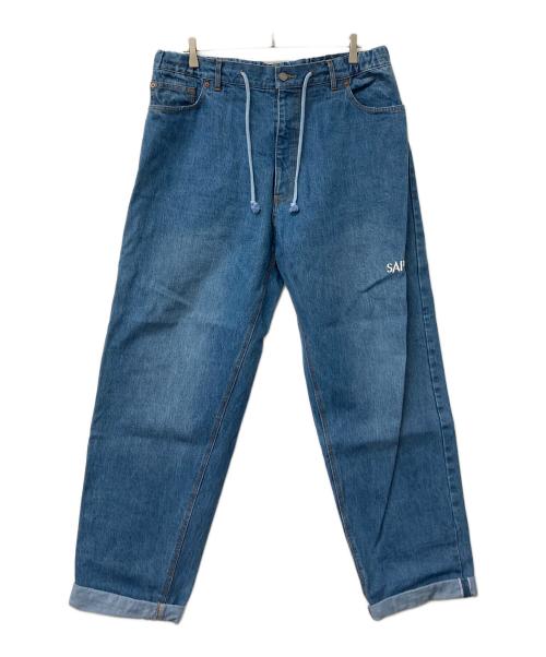 SAPEur（サプール）SAPEur (サプール) ワイドデニムパンツ ブルー サイズ:XX-LARGEの古着・服飾アイテム