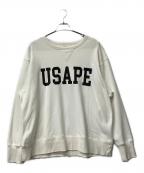 SAPEurサプール）の古着「クルーネックスウェット USAPE 」｜ホワイト