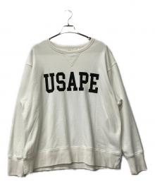 SAPEur（サプール）の古着「クルーネックスウェット USAPE 」｜ホワイト