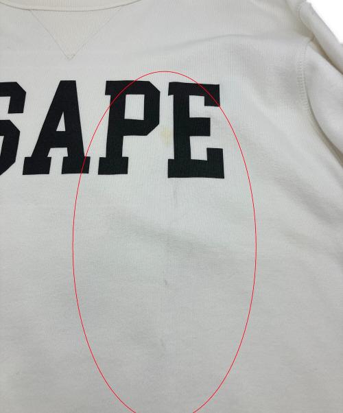 SAPEur（サプール）SAPEur (サプール) クルーネックスウェット USAPE  ホワイト サイズ:XLの古着・服飾アイテム