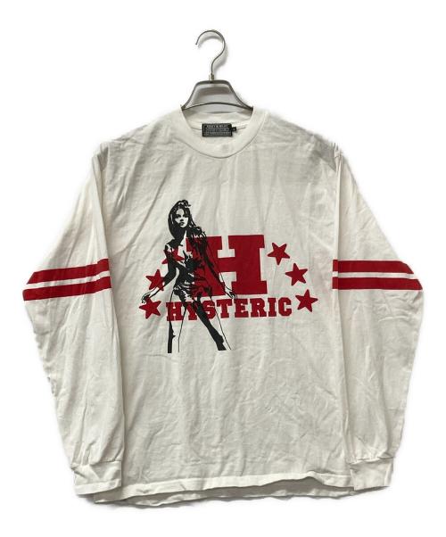 Hysteric Glamour（ヒステリックグラマー）Hysteric Glamour (ヒステリックグラマー) 長袖カットソー ホワイト サイズ:Lの古着・服飾アイテム