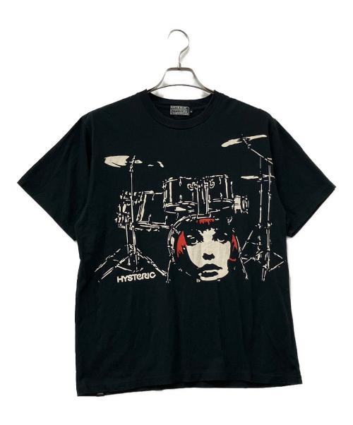 Hysteric Glamour（ヒステリックグラマー）Hysteric Glamour (ヒステリックグラマー) 半袖カットソー DRUM SET ブラック サイズ:Lの古着・服飾アイテム