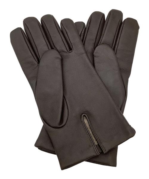 Dents（デンツ）Dents (デンツ) 手袋 レザーグローブ Three-Point Cashmere-Lined Leather Gloves ブラウン サイズ:8の古着・服飾アイテム