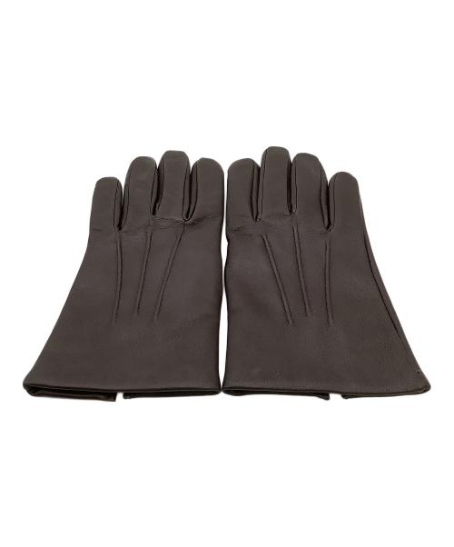 Dents（デンツ）Dents (デンツ) 手袋 レザーグローブ Three-Point Cashmere-Lined Leather Gloves ブラウン サイズ:8の古着・服飾アイテム