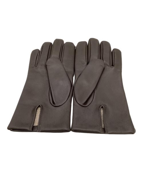 Dents（デンツ）Dents (デンツ) 手袋 レザーグローブ Three-Point Cashmere-Lined Leather Gloves ブラウン サイズ:8の古着・服飾アイテム