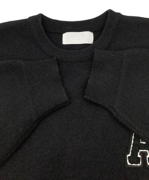 ACYM（アシーム）ACYM (アシーム) 厚手ニット A logo sweat ニット ブラック サイズ:Fの古着・服飾アイテム