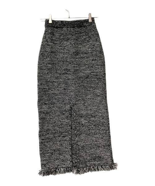 anuans（アニュアンス）anuans (アニュアンス) カールヤーンツイードセットアップ ブラック×ホワイト サイズ:Ｓの古着・服飾アイテム