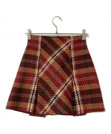 Snidel（スナイデル）の古着「スカート ロービングチェックミニスカート」｜レッド