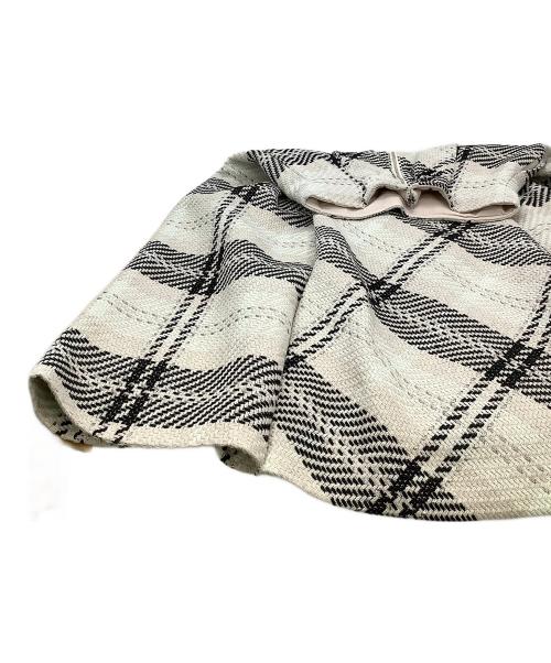 Snidel（スナイデル）Snidel (スナイデル) スカート ロービングチェックロングスカート ホワイト×ブラックの古着・服飾アイテム