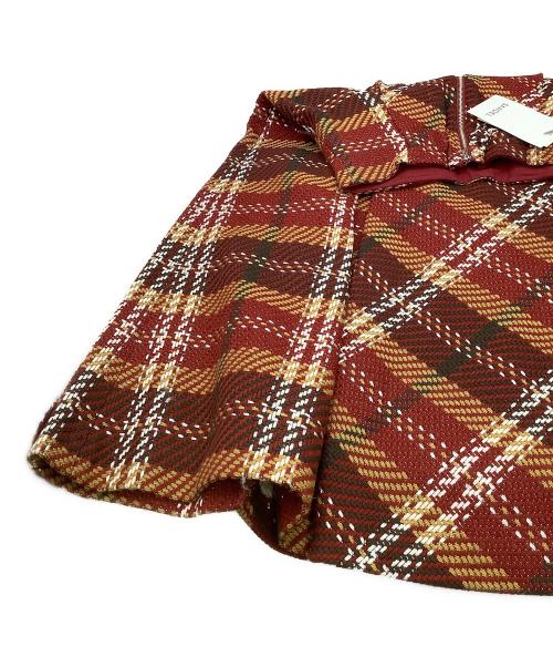 Snidel（スナイデル）Snidel (スナイデル) スカート ロービングチェックロングスカート レッドの古着・服飾アイテム