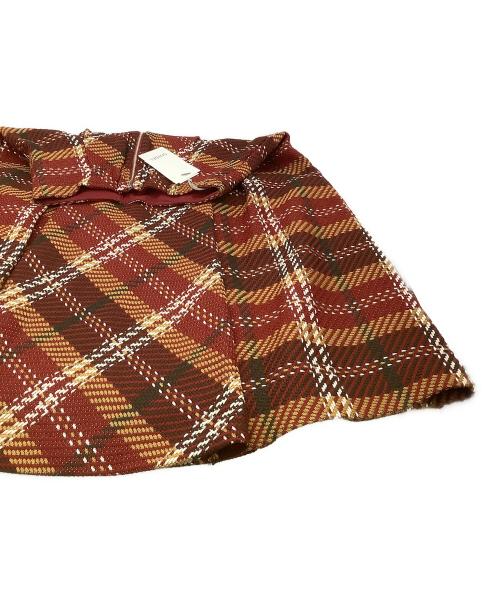 Snidel（スナイデル）Snidel (スナイデル) スカート ロービングチェックロングスカート レッドの古着・服飾アイテム