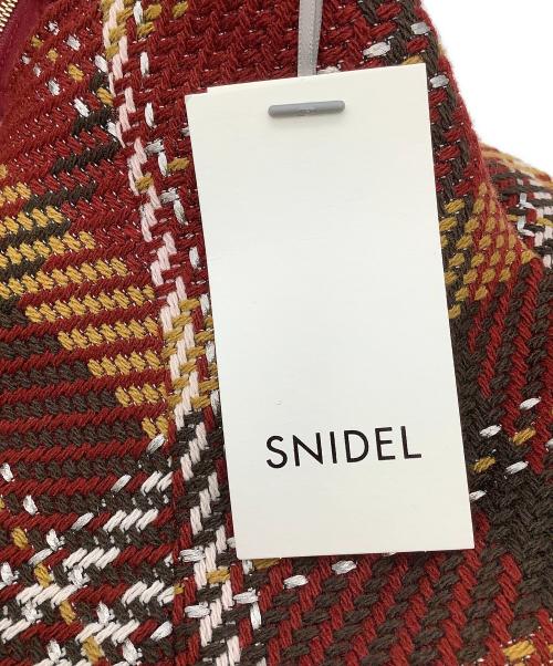 Snidel（スナイデル）Snidel (スナイデル) スカート ロービングチェックロングスカート レッドの古着・服飾アイテム