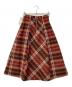 Snidel (スナイデル) スカート ロービングチェックロングスカート レッド：6000円