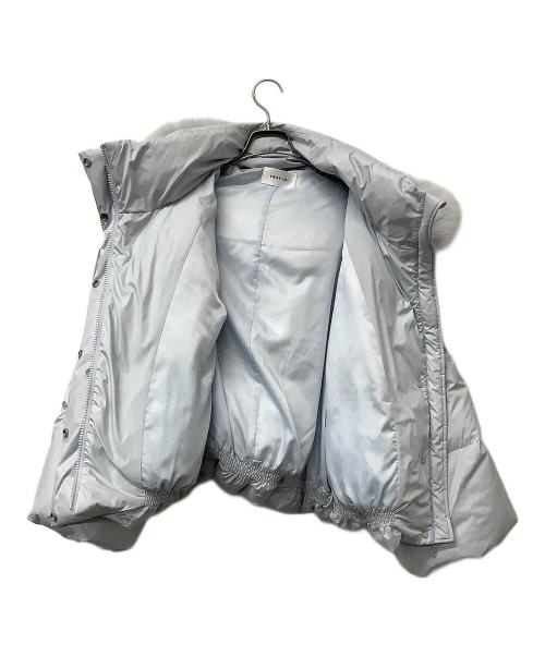 FRAY ID（フレイ アイディー）FRAY ID (フレイ アイディー) ダウンコート フードファーショートダウンコート スカイブルーの古着・服飾アイテム