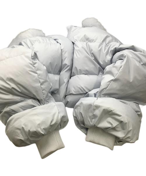 FRAY ID（フレイ アイディー）FRAY ID (フレイ アイディー) ダウンコート フードファーショートダウンコート スカイブルーの古着・服飾アイテム