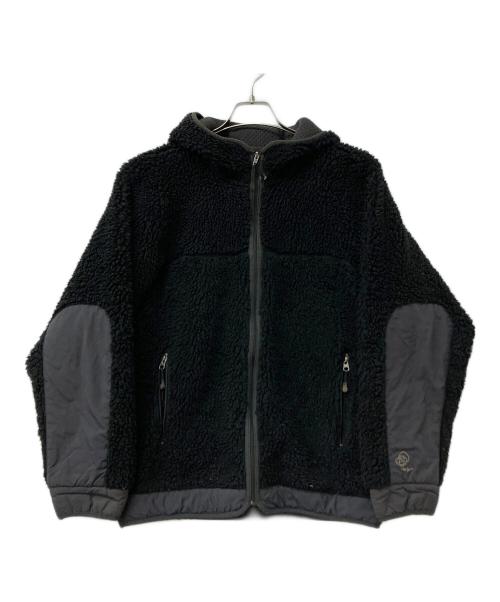 Patagonia（パタゴニア）Patagonia (パタゴニア) フリースジャケット レトロリズムフーディー 2003年-2005年Rhythm USA製 ブラック サイズ:Sの古着・服飾アイテム