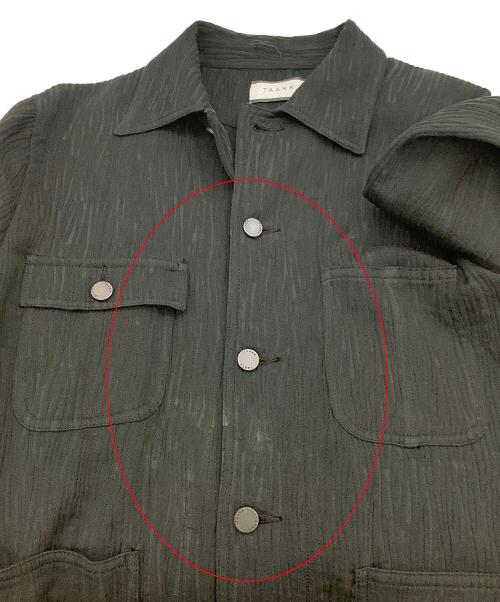 TAAKK（ターク）TAAKK (ターク) カバーオール CREPE WORK JACKET ブラック サイズ:2の古着・服飾アイテム