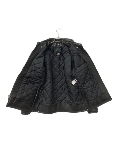 Schott（ショット）Schott (ショット) レザージャケット ポリスマンジャケット ブラック サイズ:38の古着・服飾アイテム