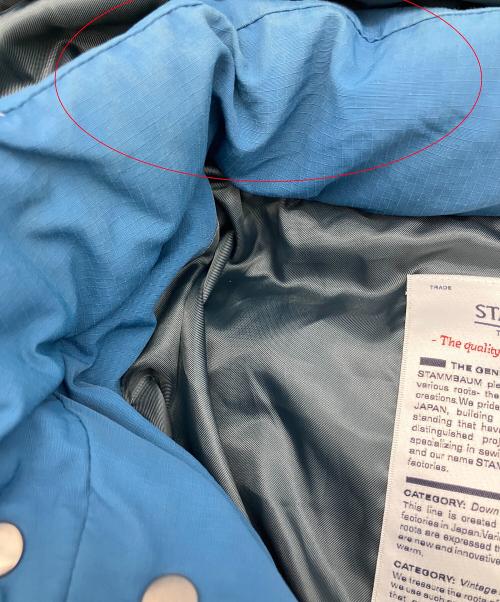 STAMMBAUM（シュタンバウム）STAMMBAUM (シュタンバウム) ダウンジャケット ブルー サイズ:Mの古着・服飾アイテム