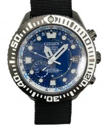 CITIZEN（シチズン）の古着「腕時計 クロノグラフ プロマスター エコドライブ サテライトウェーブ 」｜ブルー