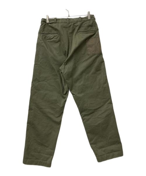 AVIREX（アヴィレックス）AVIREX (アヴィレックス) ARMY CHINO PANTS REPAIR CUSTOM カーキ サイズ:Ｌの古着・服飾アイテム