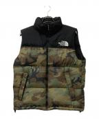 THE NORTH FACEザ ノース フェイス）の古着「ダウンベスト」｜ブラック×グリーン×ブラウン