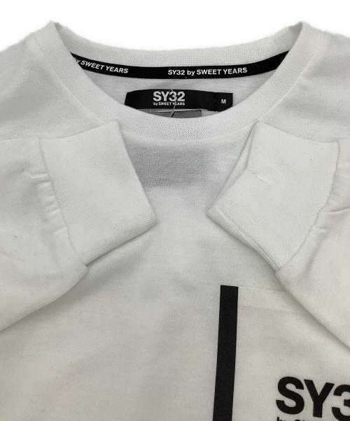 sy32 by sweet years（エスワイサーティトゥバイスィートイヤーズ）sy32 by sweet years (エスワイサーティトゥバイスィートイヤーズ) 長袖カットソー DESIGN POCKET L/S TEE ホワイト サイズ:Mの古着・服飾アイテム