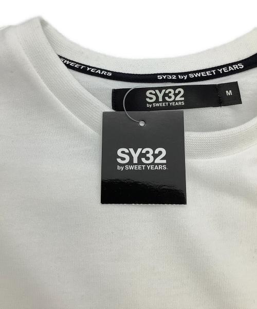 sy32 by sweet years（エスワイサーティトゥバイスィートイヤーズ）sy32 by sweet years (エスワイサーティトゥバイスィートイヤーズ) 長袖カットソー DESIGN POCKET L/S TEE ホワイト サイズ:Mの古着・服飾アイテム
