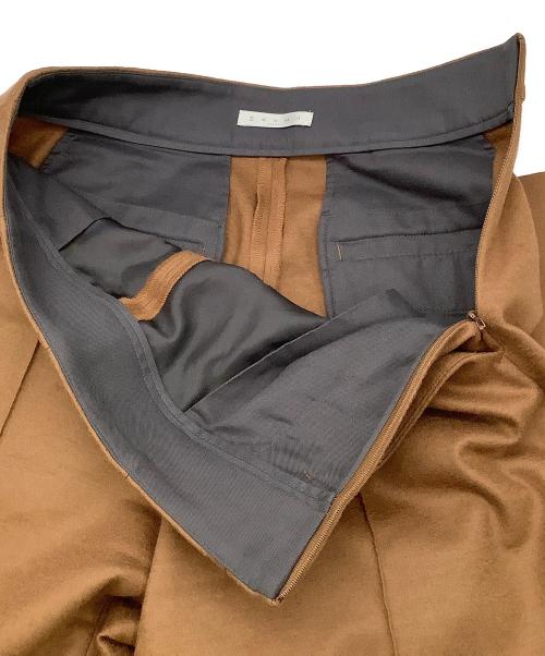 HAVEL studio（ハーヴェル スタジオ）HAVEL studio (ハーヴェル スタジオ) ウールパンツ WOOL JERSEY ブラウン サイズ:38の古着・服飾アイテム