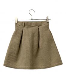 Snidel（スナイデル）の古着「ミニスカート ベルテッドストラクチャーミニスカート」｜ブラウン