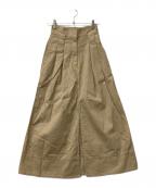Snidelスナイデル）の古着「チノワイドスカート」｜ブラウン