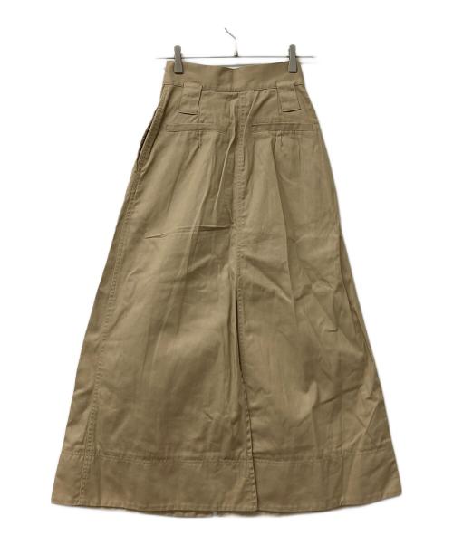 Snidel（スナイデル）Snidel (スナイデル) チノワイドスカート ブラウンの古着・服飾アイテム