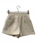 Lily Brownリリーブラウン）の古着「パンツ ベルトセットショートパンツ」｜ホワイト