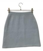 Snidelスナイデル）の古着「ミニスカート フォックスニットスカート」｜スカイブルー