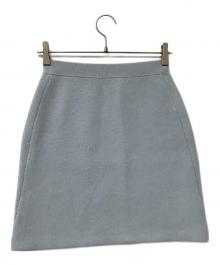 Snidel（スナイデル）の古着「ミニスカート フォックスニットスカート」｜スカイブルー