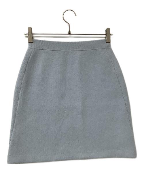 Snidel（スナイデル）Snidel (スナイデル) ミニスカート フォックスニットスカート スカイブルー サイズ:Fの古着・服飾アイテム