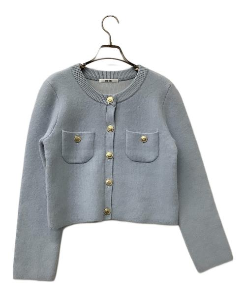 Snidel（スナイデル）Snidel (スナイデル) ジャケット フォックスニットジャケット スカイブルー サイズ:Fの古着・服飾アイテム