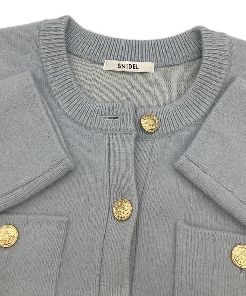Snidel（スナイデル）Snidel (スナイデル) ジャケット フォックスニットジャケット スカイブルー サイズ:Fの古着・服飾アイテム