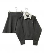 maison de lylaメゾンドリラ）の古着「ポロスウェットセットアップ」｜グレー