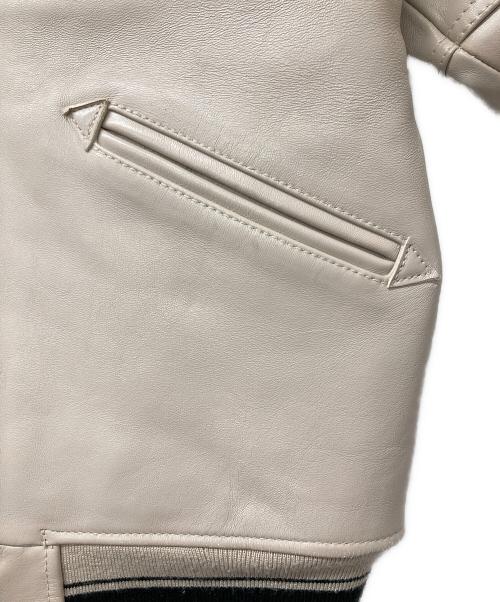 AVIREX（アヴィレックス）AVIREX (アヴィレックス) SIGNATURE VARSITY JACKET ベージュ サイズ:Lの古着・服飾アイテム