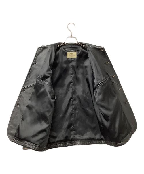 AVIREX（アヴィレックス）AVIREX (アヴィレックス) レザージャケット COWHIDE CARCOAT VINTAGE FINISH AVIREX 50th ANNIVERSARY ブラック サイズ:Mの古着・服飾アイテム
