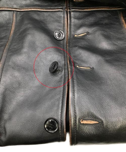 AVIREX（アヴィレックス）AVIREX (アヴィレックス) レザージャケット COWHIDE CARCOAT VINTAGE FINISH AVIREX 50th ANNIVERSARY ブラック サイズ:Mの古着・服飾アイテム