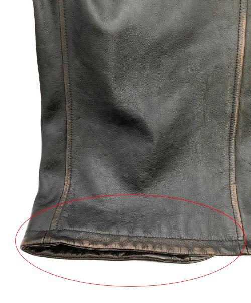 AVIREX（アヴィレックス）AVIREX (アヴィレックス) レザージャケット COWHIDE CARCOAT VINTAGE FINISH AVIREX 50th ANNIVERSARY ブラック サイズ:Mの古着・服飾アイテム